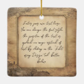 ヴィンテージ地球。地理と歴史先生ギフト セラミックオーナメント (裏面)