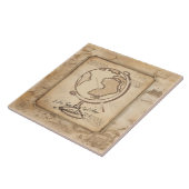 ヴィンテージ地球。地理と歴史先生ギフト タイル (側面)