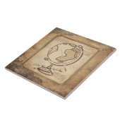 ヴィンテージ地球。地理と歴史先生ギフト タイル (側面)