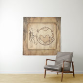 ヴィンテージ地球。地理と歴史先生ギフト タペストリー (インサイチュ(横))