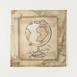 ヴィンテージ地球。地理と歴史先生ギフト タペストリー