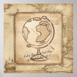 ヴィンテージ地球。地理と歴史先生ギフト ポスター