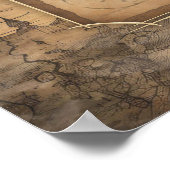 ヴィンテージ地球。地理と歴史先生ギフト ポスター (角)