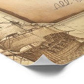 ヴィンテージ地球。地理と歴史先生ギフト ポスター (角)