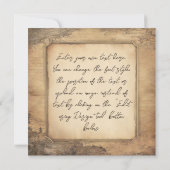 ヴィンテージ地球。地理と歴史先生ギフト 招待状 (裏面)