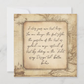 ヴィンテージ地球。地理と歴史先生ギフト 招待状 (裏面)