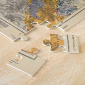 ヴィンテージ地質図1883年 ジグソーパズル (側面)