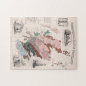 ヴィンテージ地質図(1850年) ジグソーパズル (横)