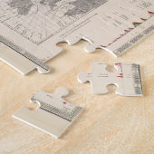 ヴィンテージ地質図（1856年） ジグソーパズル (側面)