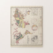 ヴィンテージ地質図（1856年） ジグソーパズル (縦)