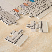 ヴィンテージ地質図（1872年） ジグソーパズル (側面)