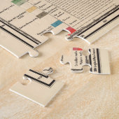 ヴィンテージ地質図（1875年） ジグソーパズル (側面)