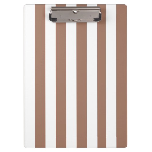 ヴィンテージ垂直ストライプモチャムースホワイト クリップボード (正面)
