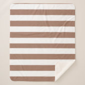 ヴィンテージ垂直ストライプモチャムースホワイト シェルパブランケット (正面)