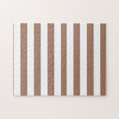 ヴィンテージ垂直ストライプモチャムースホワイト ジグソーパズル (横)