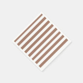 ヴィンテージ垂直ストライプモチャムースホワイト スタンダードカクテルナプキン (角)