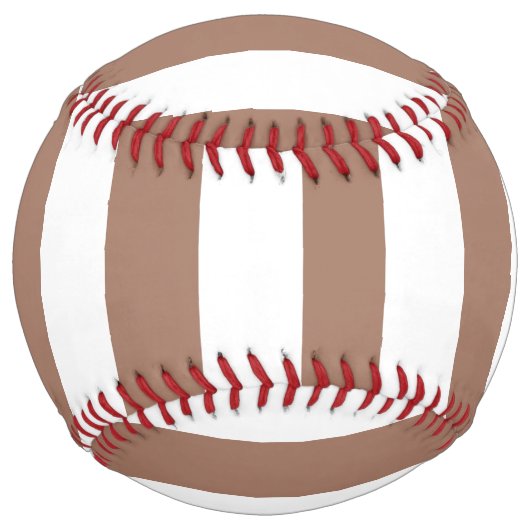 ヴィンテージ垂直ストライプモチャムースホワイト ソフトボール (正面)