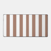 ヴィンテージ垂直ストライプモチャムースホワイト デスクマット (正面)