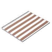 ヴィンテージ垂直ストライプモチャムースホワイト ノートブック (左側)