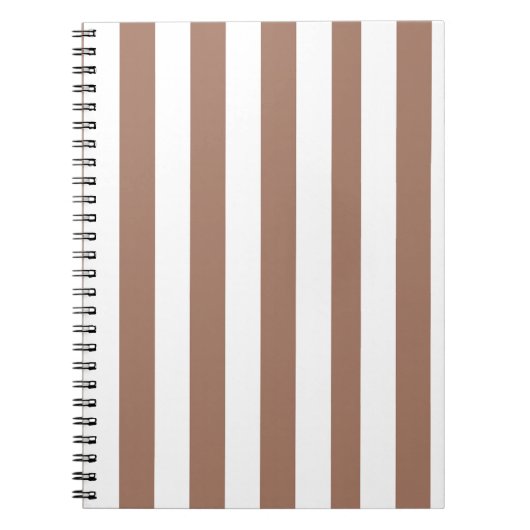ヴィンテージ垂直ストライプモチャムースホワイト ノートブック (正面)
