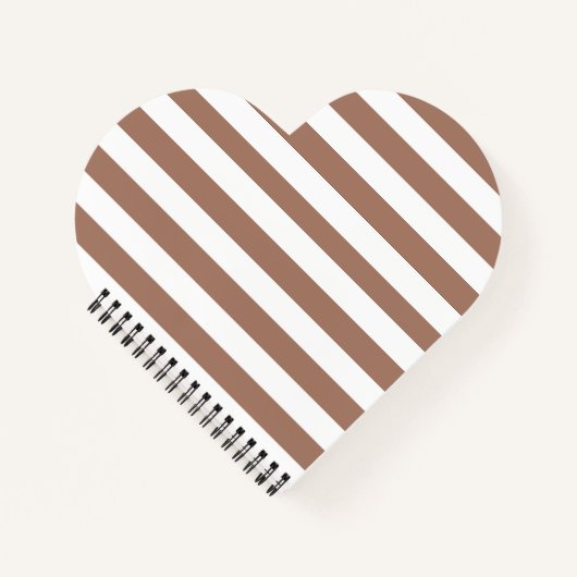 ヴィンテージ垂直ストライプモチャムースホワイト ノートブック (正面)