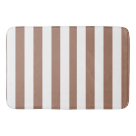 ヴィンテージ垂直ストライプモチャムースホワイト バスマット