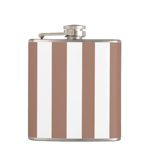 ヴィンテージ垂直ストライプモチャムースホワイト フラスク (正面)