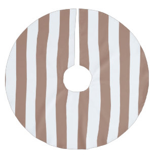 ヴィンテージ垂直ストライプモチャムースホワイト ブラッシュドポリエステルツリースカート