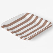 ヴィンテージ垂直ストライプモチャムースホワイト ペーパープレート (傾斜あり)