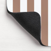 ヴィンテージ垂直ストライプモチャムースホワイト マウスパッド (コーナー)