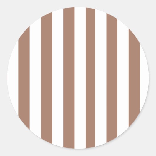 ヴィンテージ垂直ストライプモチャムースホワイト ラウンドシール (正面)