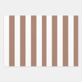 ヴィンテージ垂直ストライプモチャムースホワイト ラッピングペーパーシート (正面2)