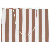 ヴィンテージ垂直ストライプモチャムースホワイト ラージペーパーバッグ (裏面)