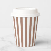 ヴィンテージ垂直ストライプモチャムースホワイト 紙コップ (正面)