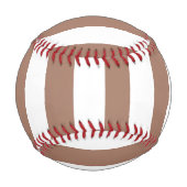 ヴィンテージ垂直ストライプモチャムースホワイト 野球ボール (裏面)