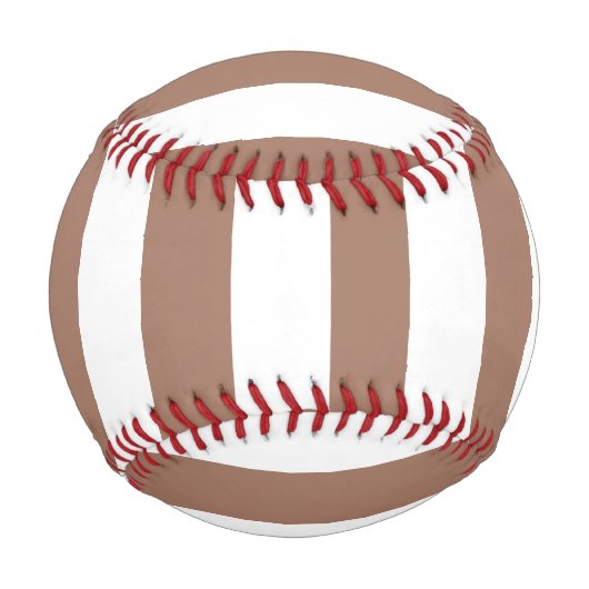 ヴィンテージ垂直ストライプモチャムースホワイト 野球ボール (正面)