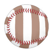 ヴィンテージ垂直ストライプモチャムースホワイト 野球ボール (正面左)