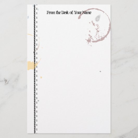 ヴィンテージ型カスタムコーヒーステーショナー 便箋 (正面)