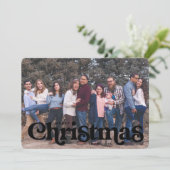 ヴィンテージ型クリスマスカードキャンディストライプーバック 案内状 (スタンド正面)