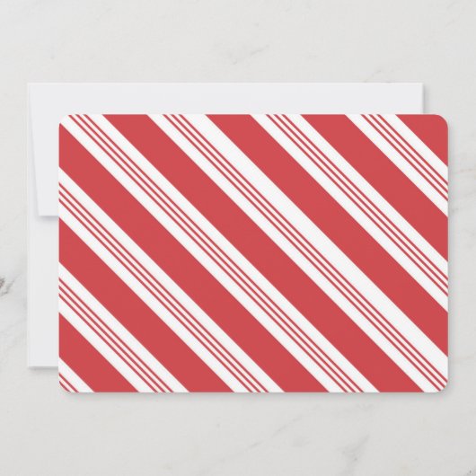 ヴィンテージ型クリスマスカードキャンディストライプーバック 案内状 (裏面)