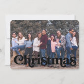 ヴィンテージ型クリスマスカードキャンディストライプーバック 案内状 (正面)