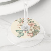 ヴィンテージ型フローラ/春蝶 ワイングラスタグ (クローズアップ)