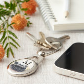 ヴィンテージ型ライタビクトリアンー電話キーチェーン キーホルダー (側面)