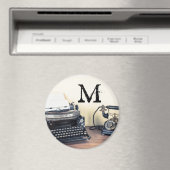 ヴィンテージ型ライタレトロモノグラムイニシャル磁石 マグネット (インサイチュ (食洗機))