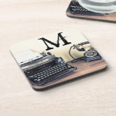 ヴィンテージ型ライターレトロモノグラム飲料コースター コースター (左側)