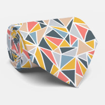 ヴィンテージ埃のジオメトリ三角形のタイ