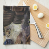 ヴィンテージ場の建築ダンプトラック キッチンタオル (四つ折り)