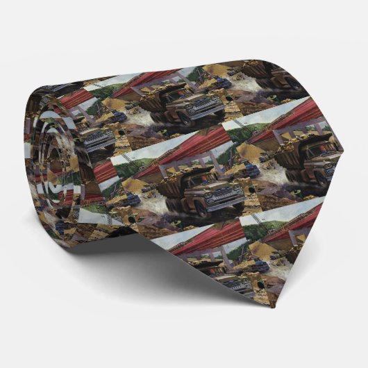 ヴィンテージ場の建築ダンプトラック ネクタイ (ロール)