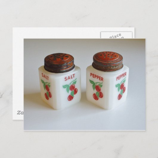ヴィンテージ塩とコショウのシェイカー ポストカード (正面/裏面)