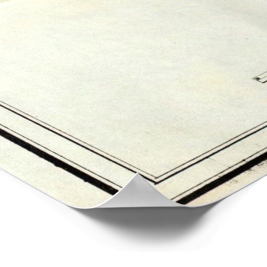 ヴィンテージ塩湖素晴らしの地図(1852年) ポスター (角)